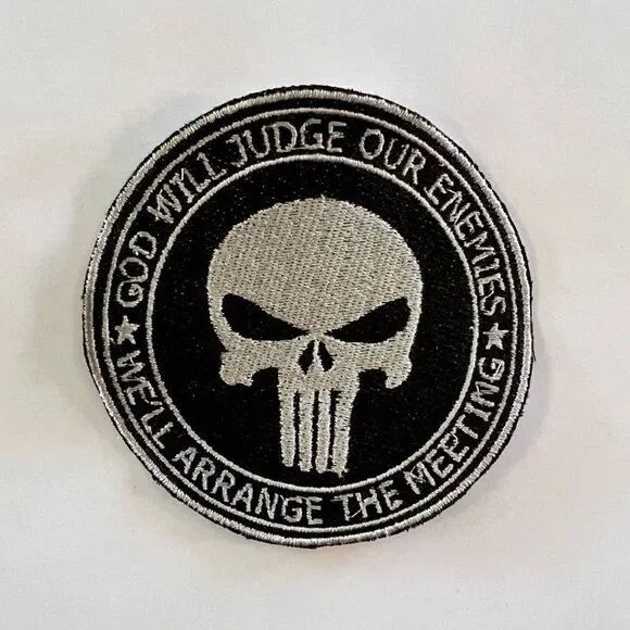 Punisher Skull Embroidered Patch - Picture 1 of 2